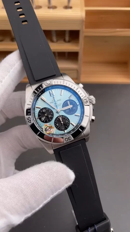 Breitling Chronomat B01 Blue dial Rubber Strap 42mm