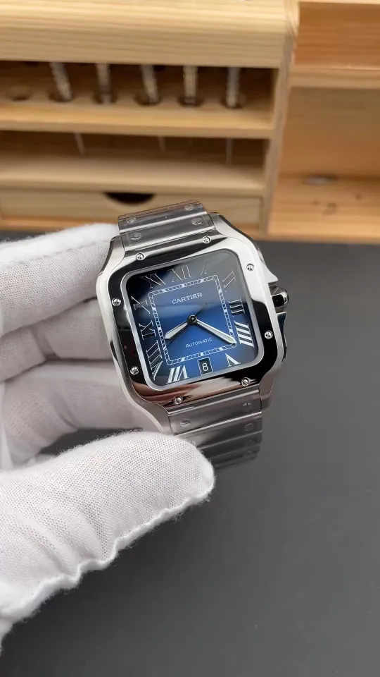 Cartier Santos Blue Dial 39.8mm
