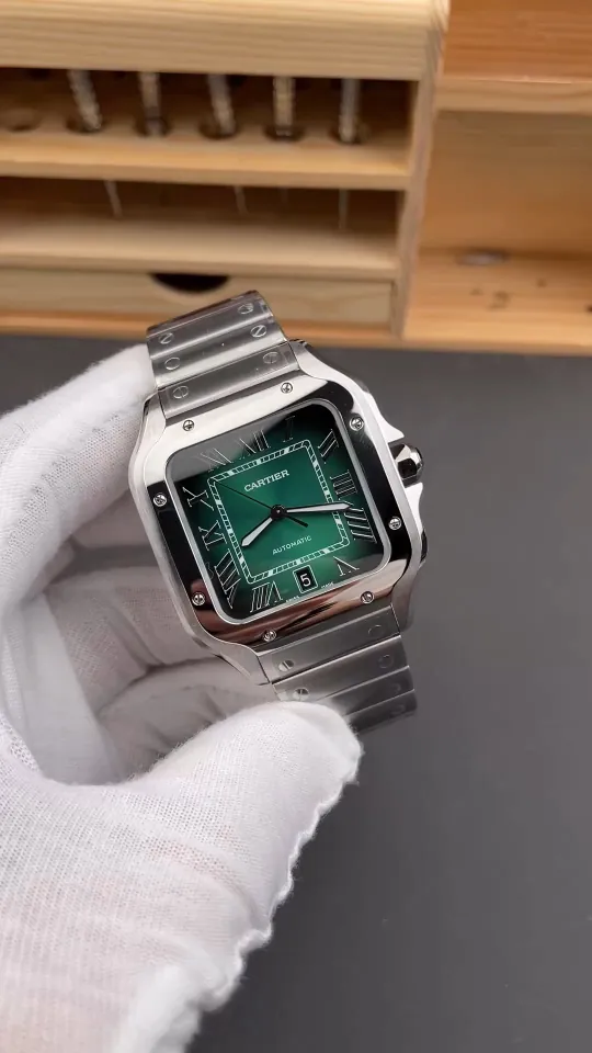 Cartier Santos Green Dial 39.8mm