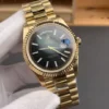 Rolex Day-Date Black Baguette Diamond 40mm