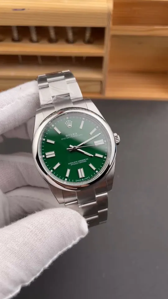 Rolex Oyster Perpetual Green Dial 41mm