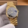 Rolex Day-Date Black Baguette Diamond 36mm