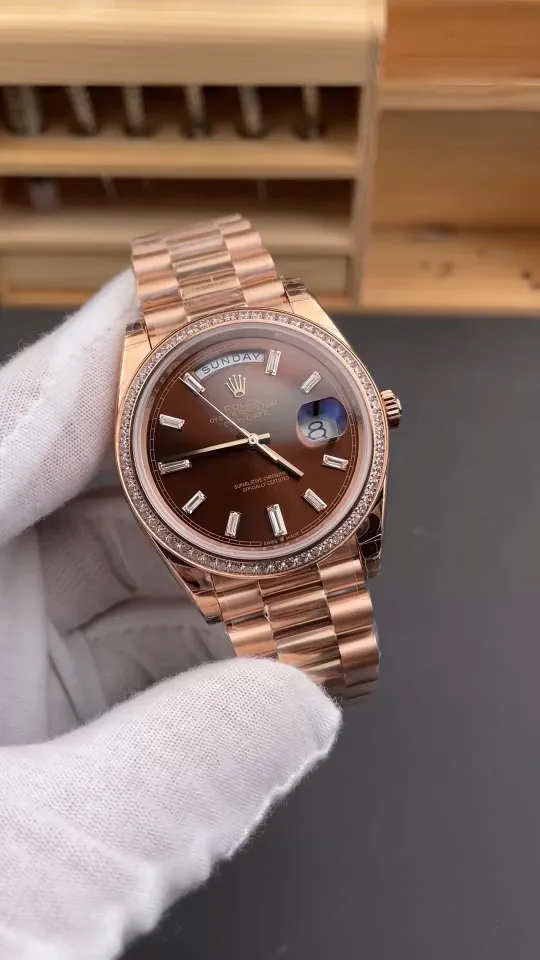 Rolex Day-Date Coffee Baguette Diamond 40mm
