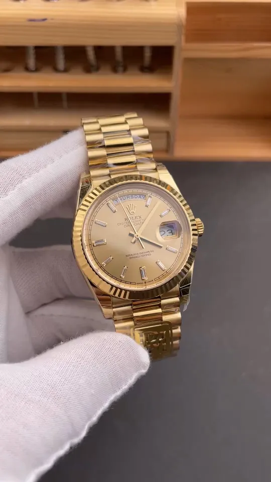Rolex Day-Date Yellow Baguette Diamond 40mm