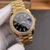 Rolex Day-Date Black Baguette Diamond 40mm