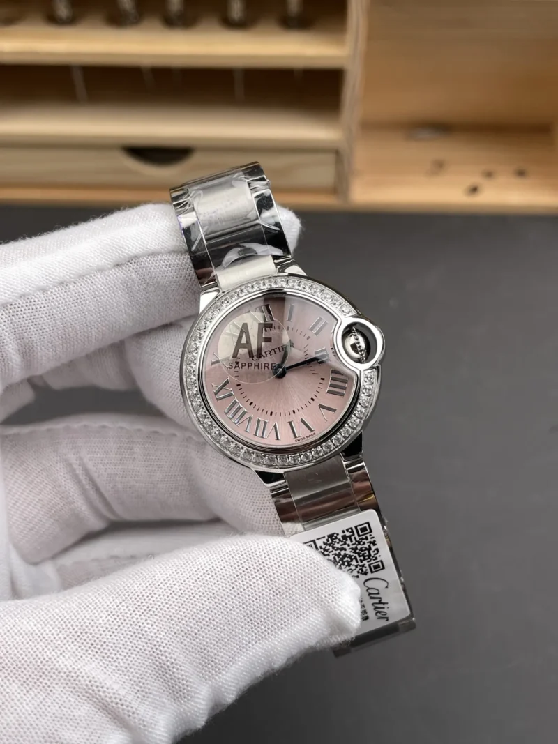Cartier Ballon Bleu Diamond Bezel Ladies 28mm