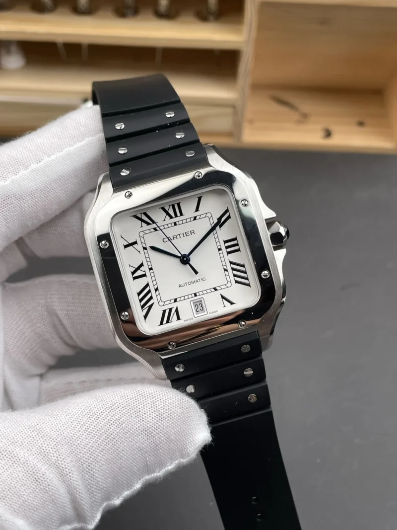 Cartier Santos White Dial 39.8mm