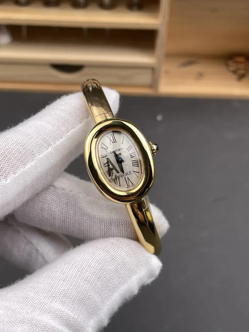Cartier Baignoire Leather Strap 24.6x18.7mm