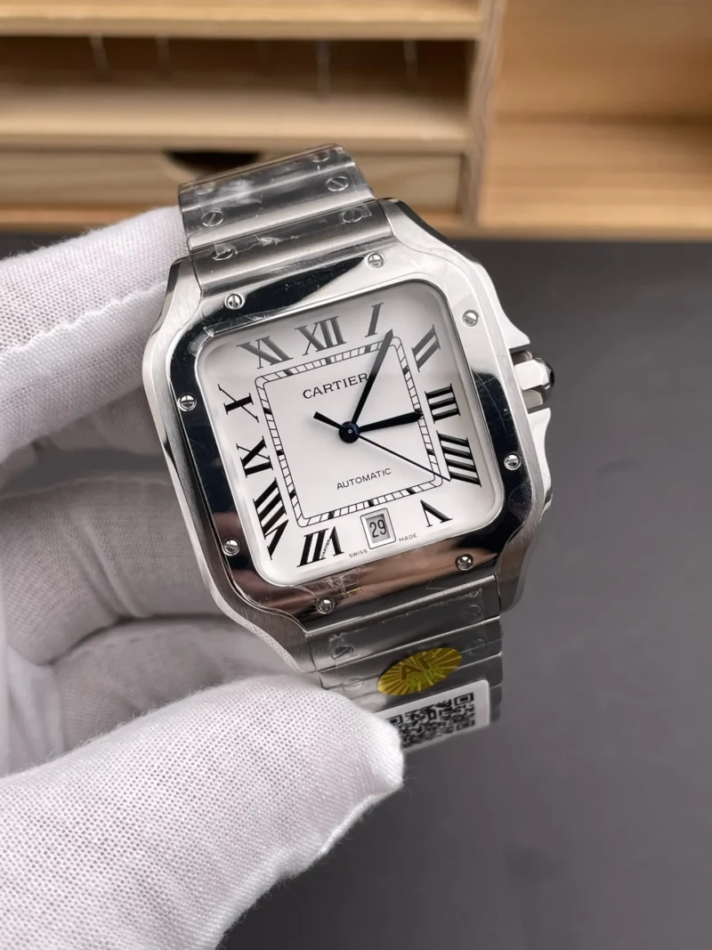 Cartier Santos White Dial 39.8mm