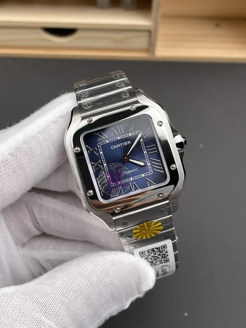 Cartier Santos Blue Dial 35.1mm