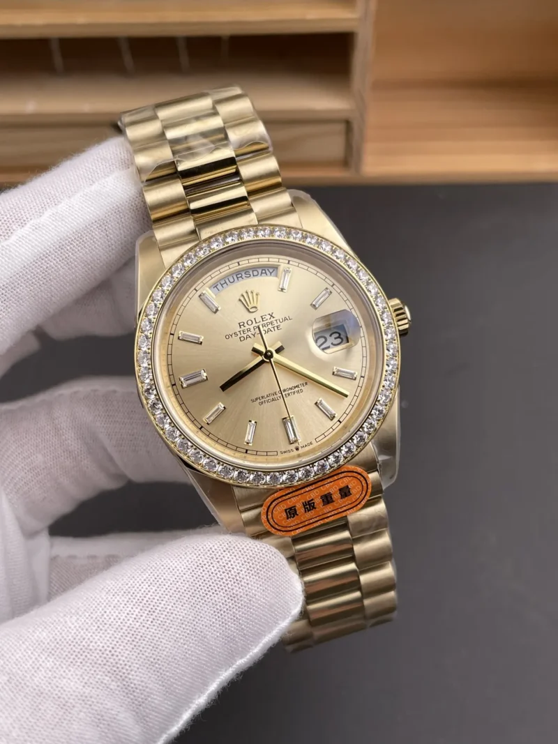 Rolex Day-Date Yellow Baguette Diamond 40mm