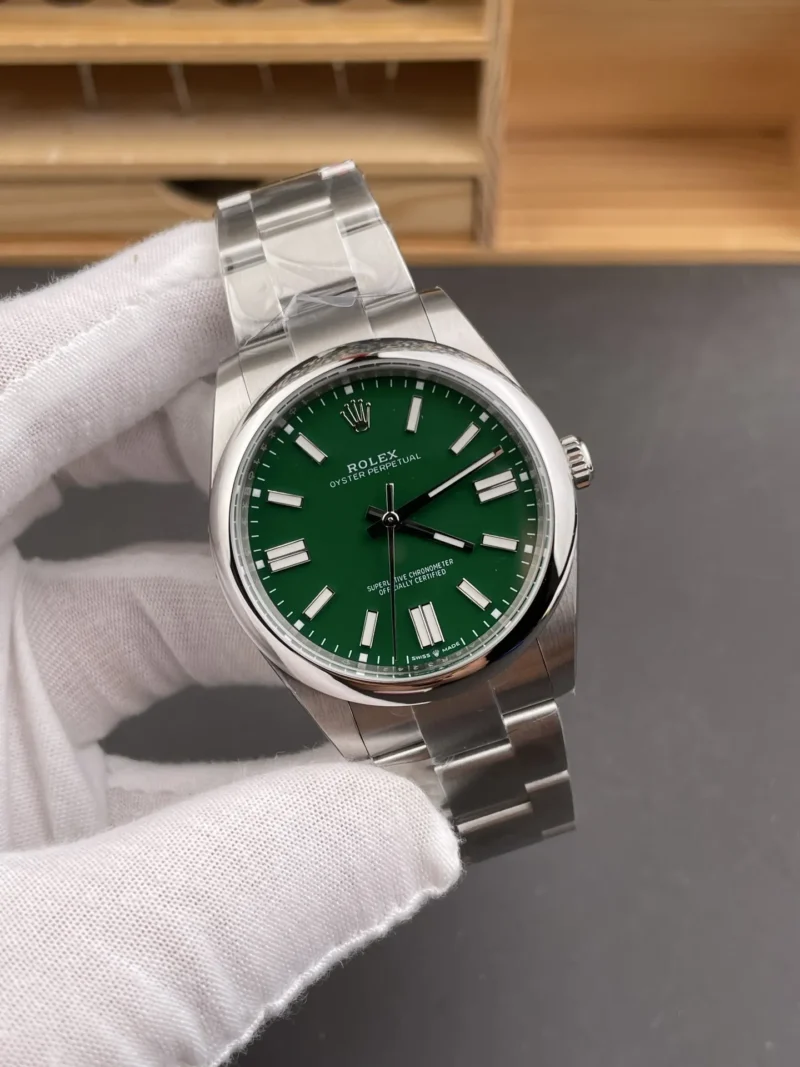Rolex Oyster Perpetual Green Dial 41mm