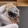 Rolex Day-Date Black Baguette Diamond 36mm