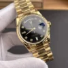 Rolex Day-Date Black Baguette Diamond 36mm