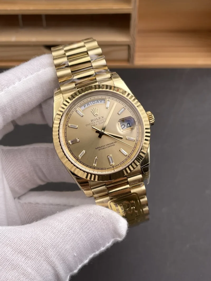 Rolex Day-Date Yellow Baguette Diamond 40mm