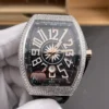 Franck Muller Vanguard Diamond Bezel Black Dial 44x54mm