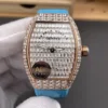 Franck Muller Vanguard Rose Gold Full Diamond Baguette Diamond 32x42.3mm