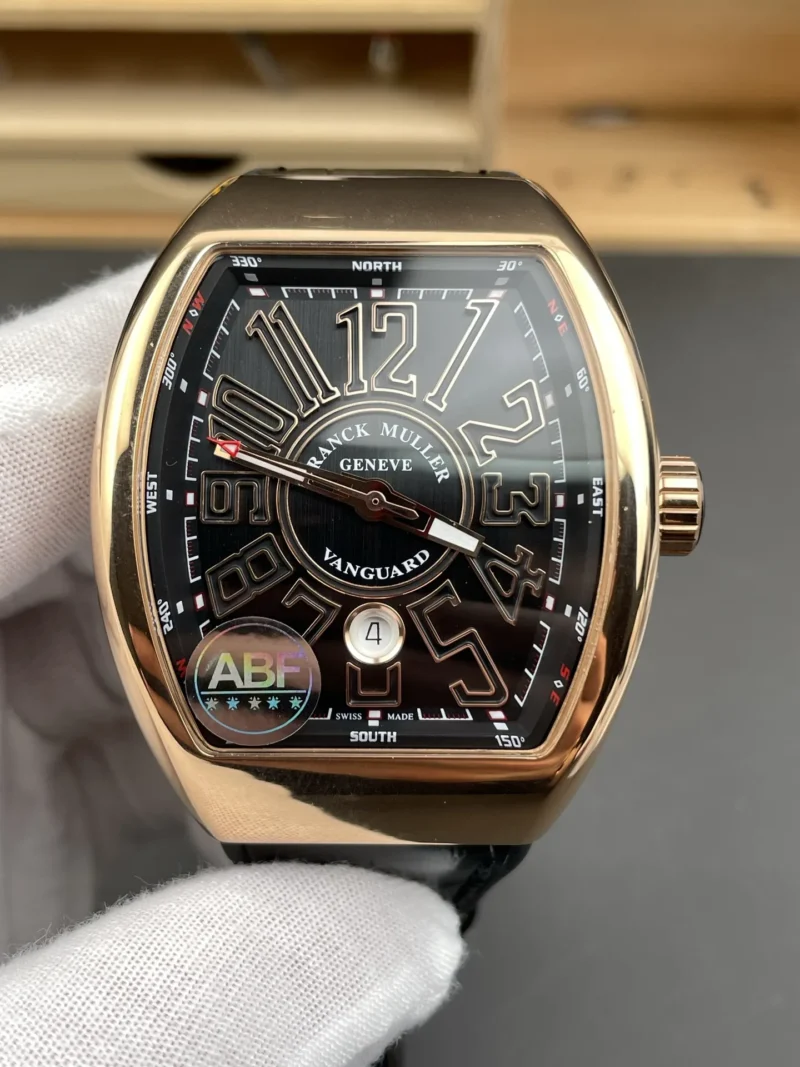 Franck Muller Vanguard Rose Gold Black Dial 44x54mm