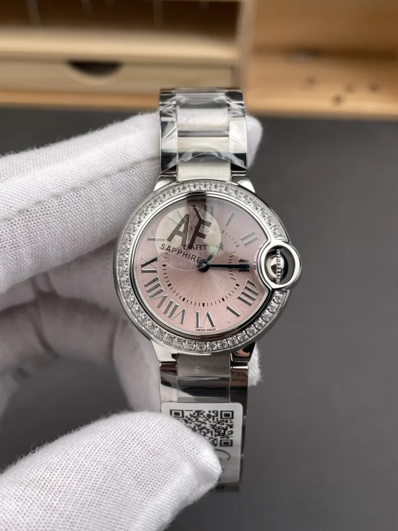 Cartier Ballon Bleu Diamond Bezel Ladies 28mm