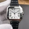 Cartier Santos White Dial 39.8mm