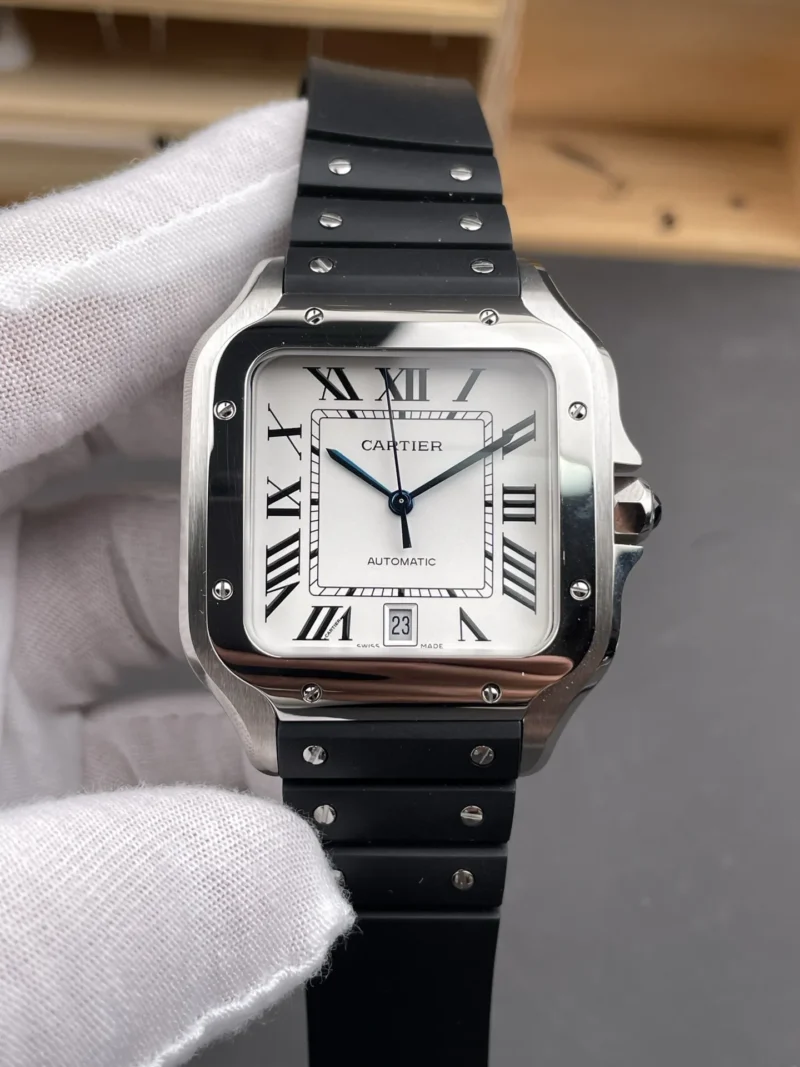 Cartier Santos White Dial 39.8mm