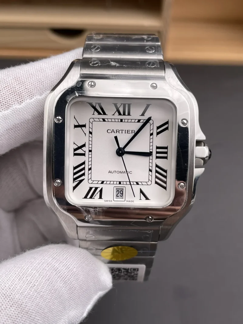 Cartier Santos White Dial 39.8mm