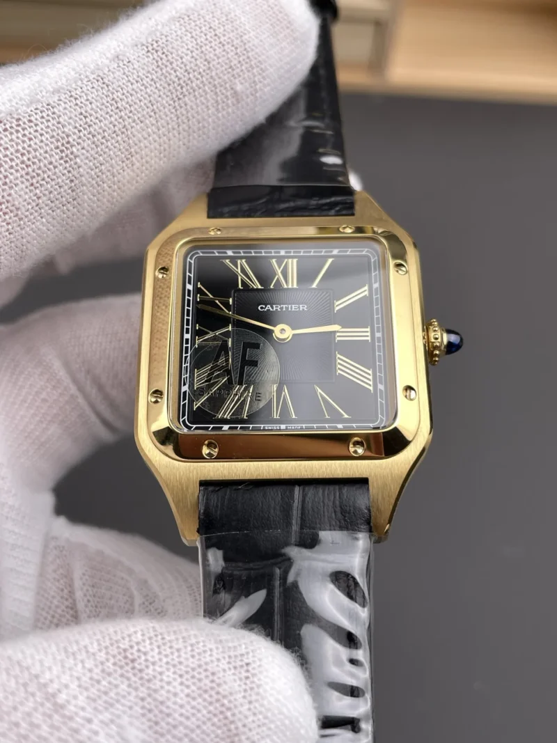 Cartier Santos Gold Dial 31.4x43.5mm