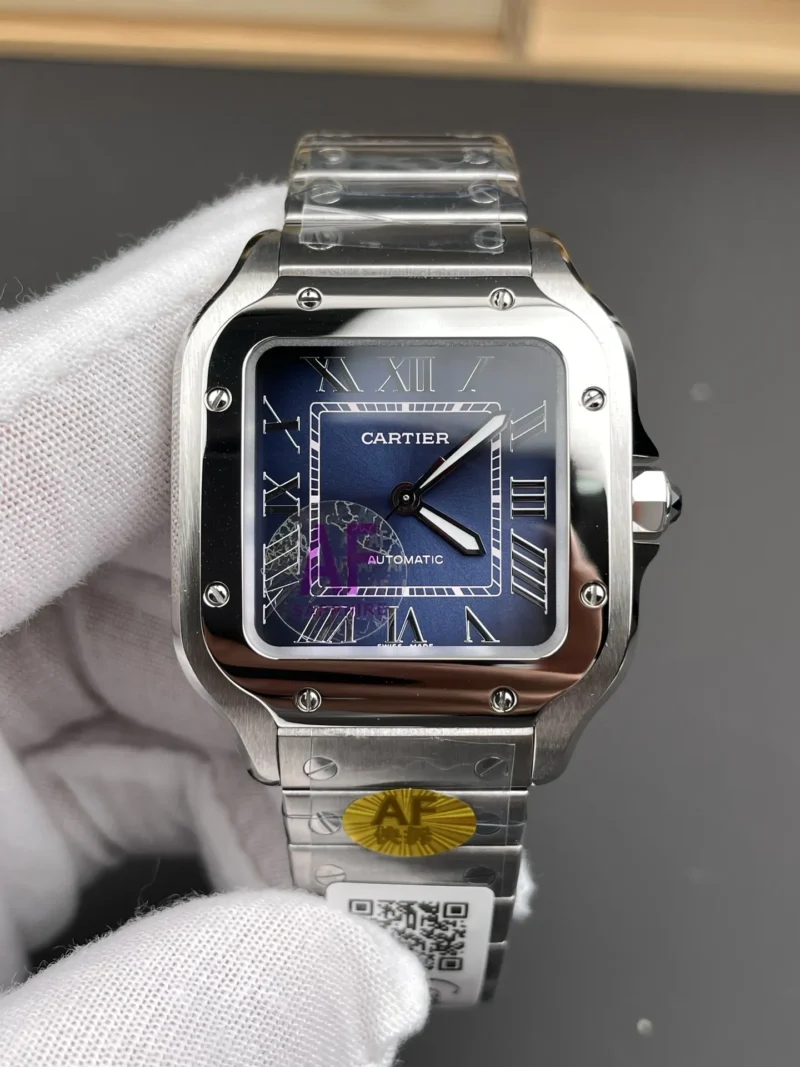Cartier Santos Blue Dial 35.1mm