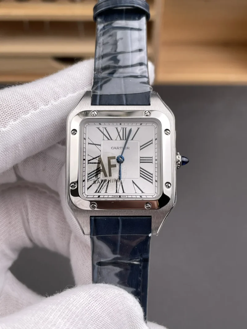 Cartier Santos Grey Dial 27.5x38mm