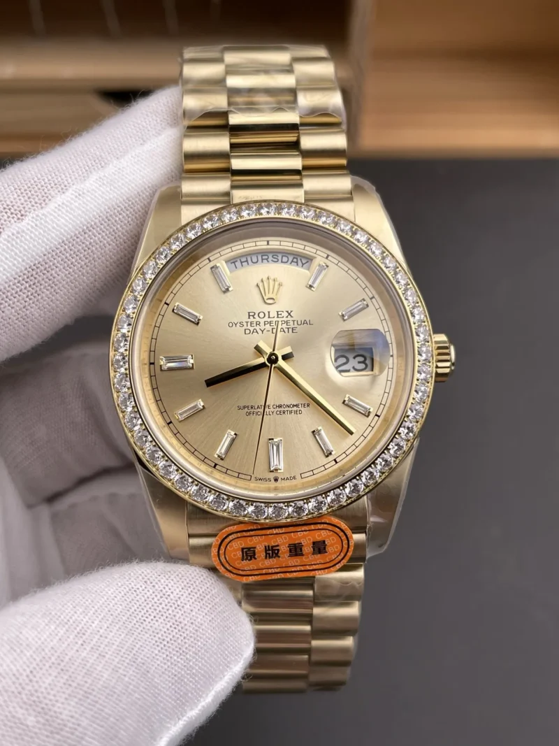 Rolex Day-Date Yellow Baguette Diamond 40mm