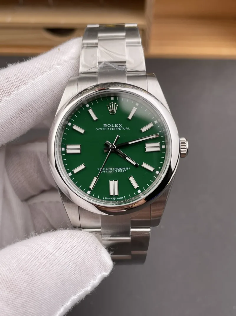 Rolex Oyster Perpetual Green Dial 41mm