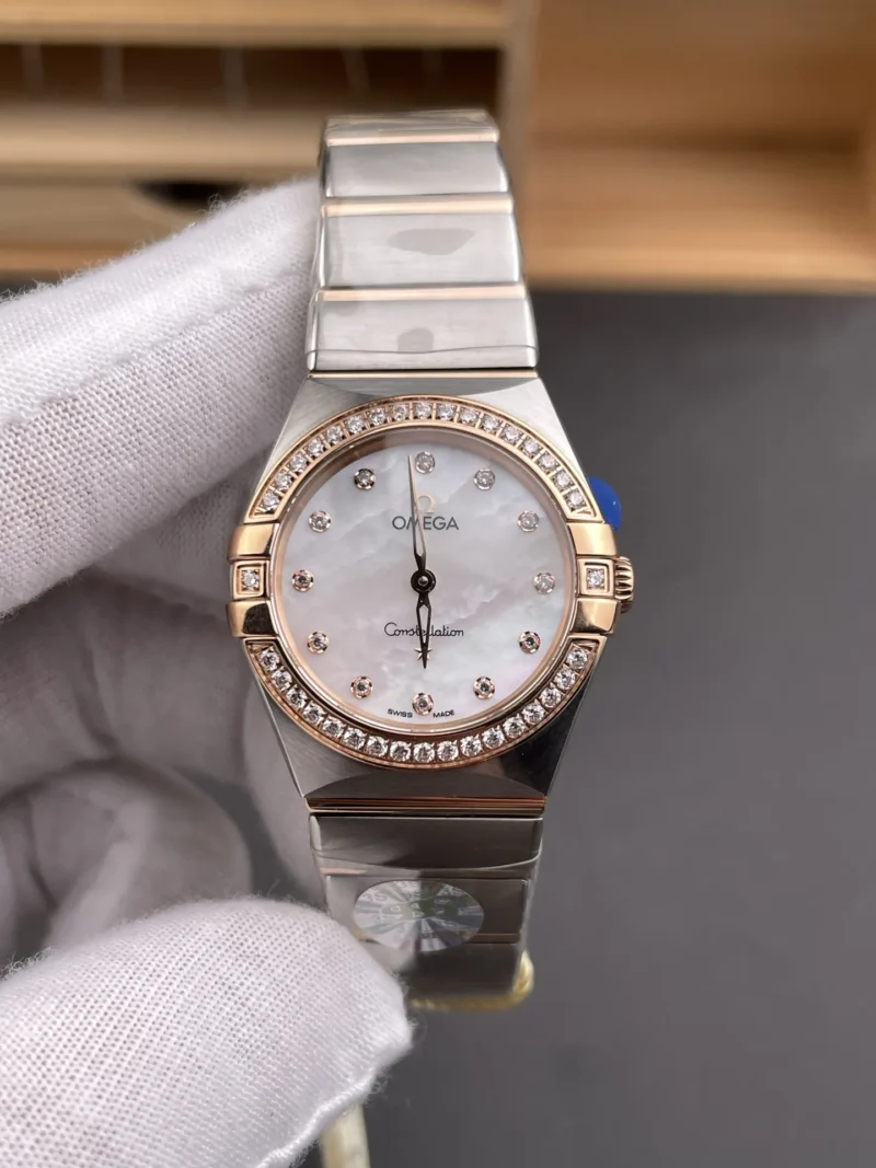 Omega Constellation Two-Tone Rose Gold Ladies 28mm