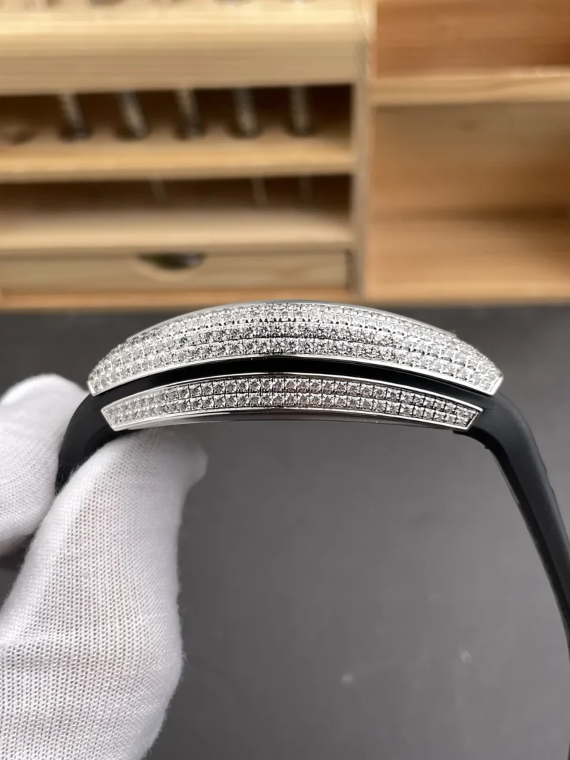 Franck Muller Vanguard Diamond Bezel Black Dial 44x54mm