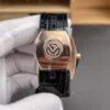 Franck Muller Vanguard Rose Gold Diamond Bezel Black Dial 44x54mm