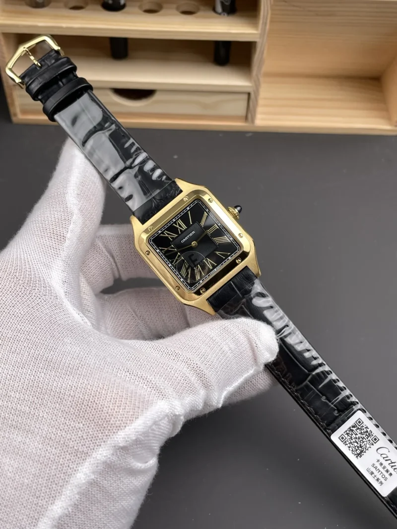 Cartier Santos Gold Dial 31.4x43.5mm