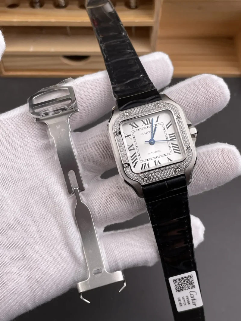 Cartier Santos Diamond Bezel 35.1mm