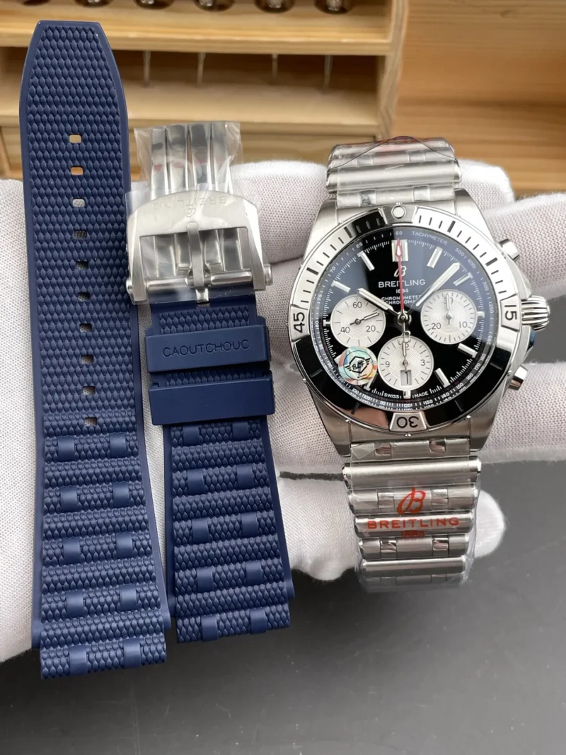 Breitling Chronomat B01 Black dialdual straps included 42mm