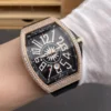 Franck Muller Vanguard Rose Gold Diamond Bezel Black Dial 44x54mm