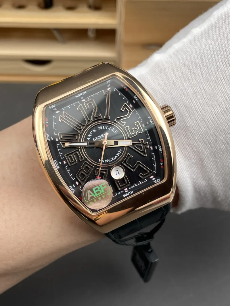 Franck Muller Vanguard Rose Gold Black Dial 44x54mm