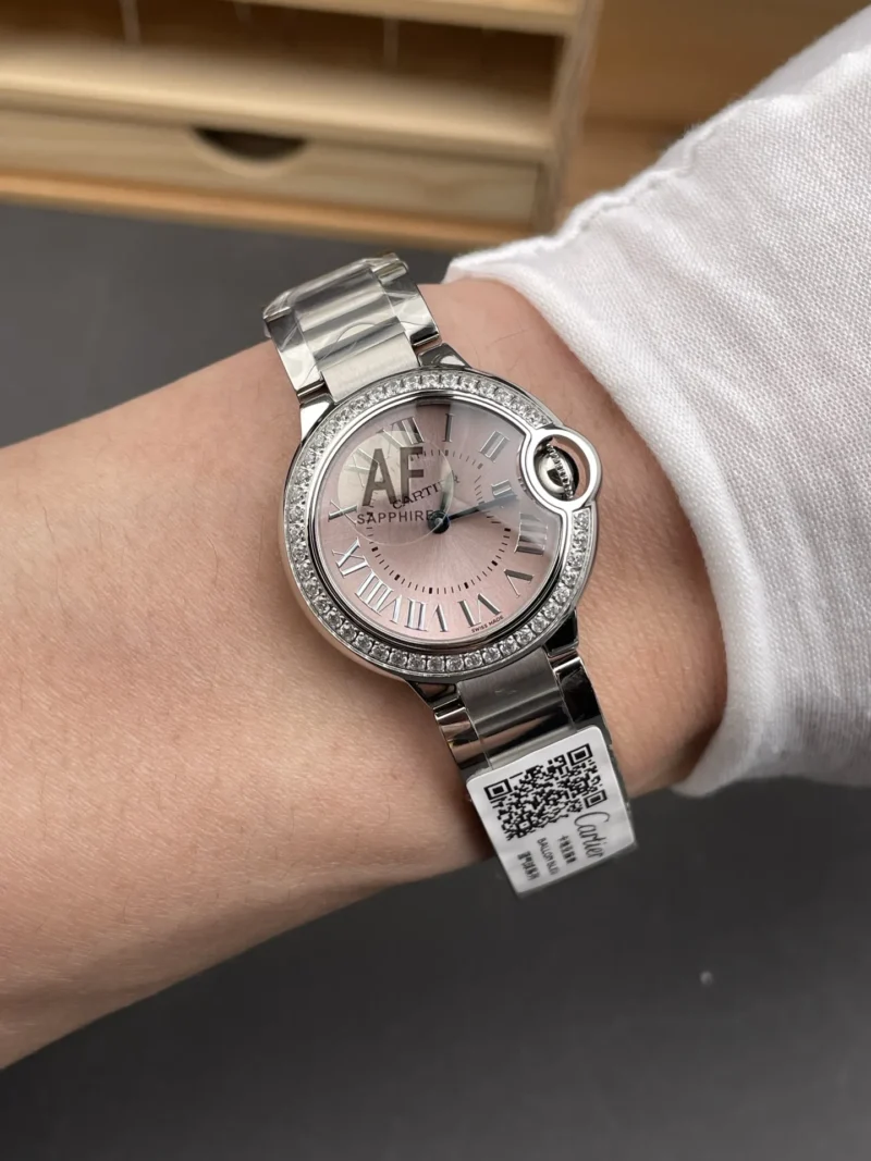 Cartier Ballon Bleu Diamond Bezel Ladies 28mm