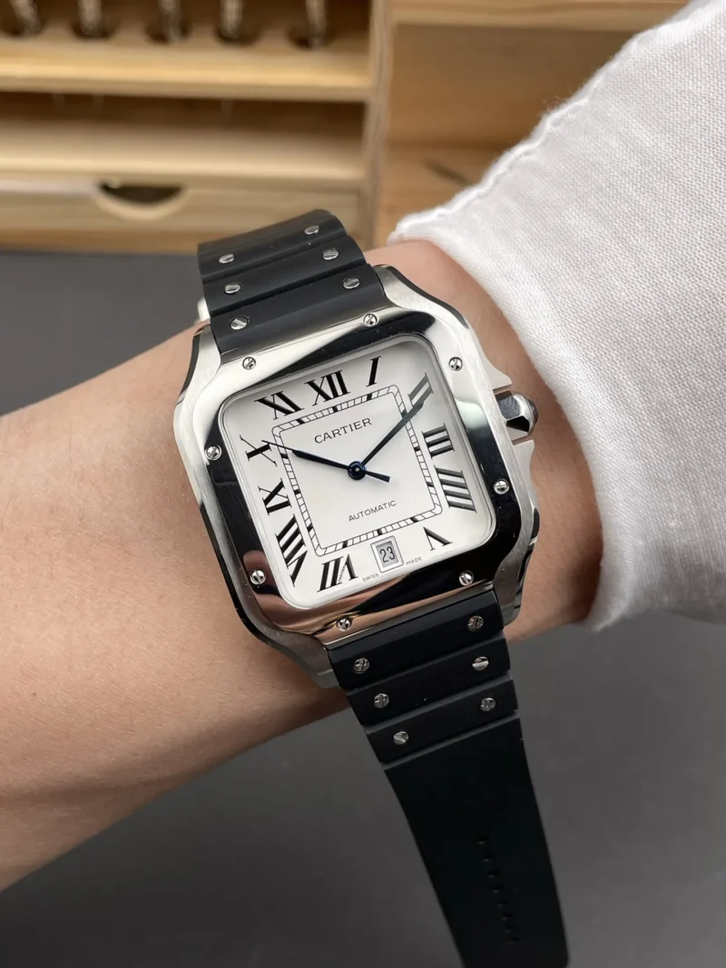 Cartier Santos White Dial 39.8mm