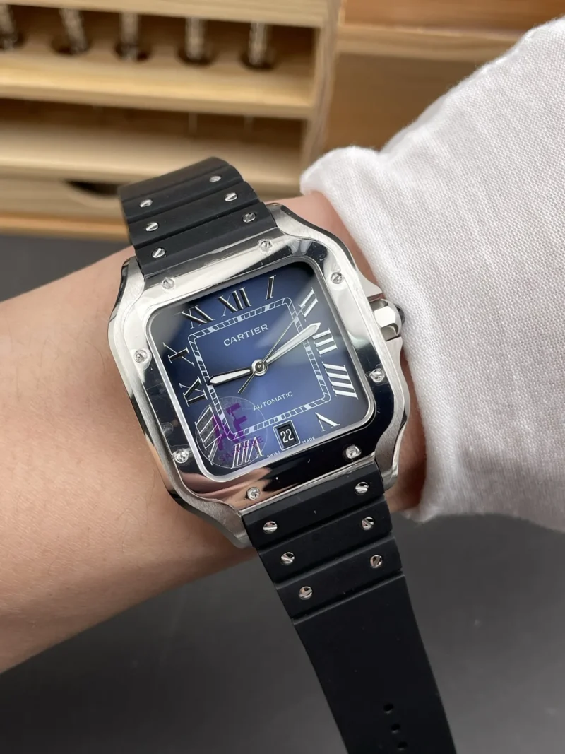 Cartier Santos Blue Dial 39.8mm
