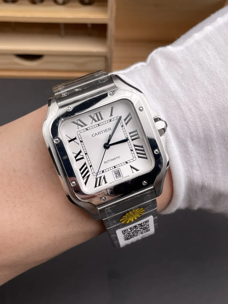 Cartier Santos White Dial 39.8mm
