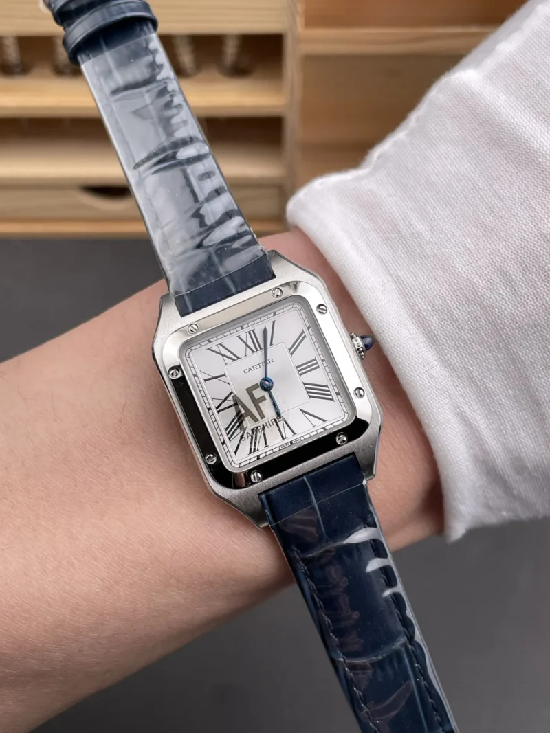 Cartier Santos Grey Dial 27.5x38mm