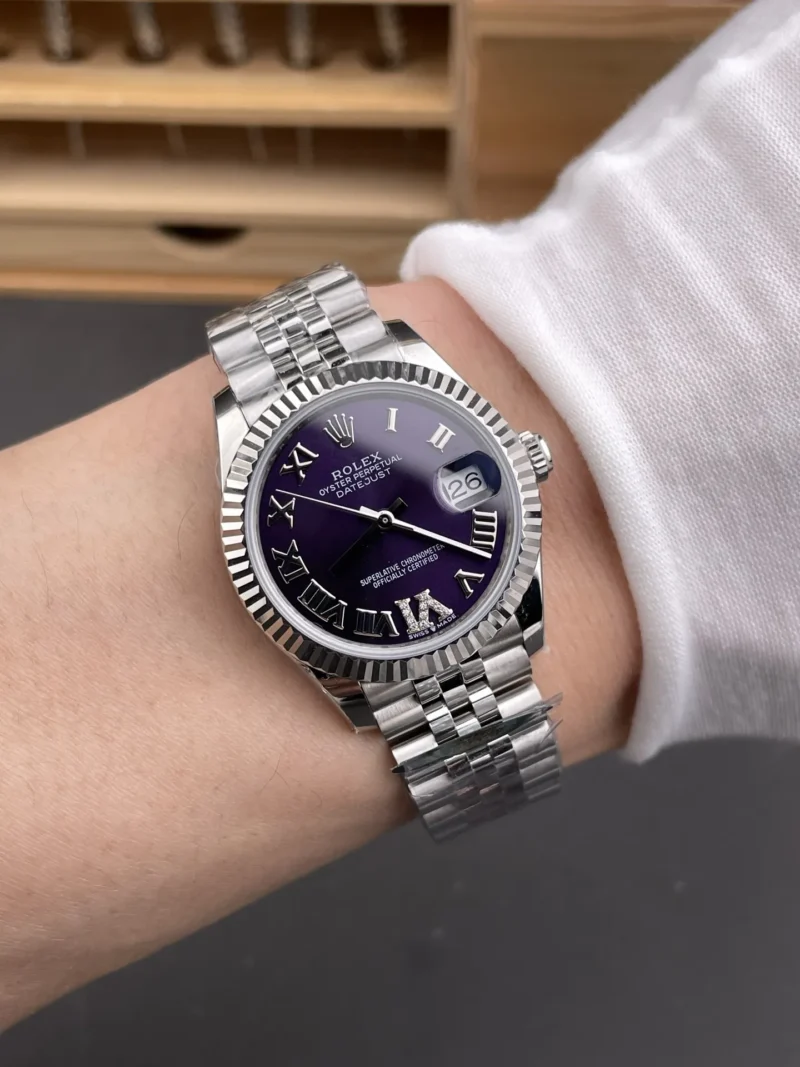 Rolex Datejust Purple Dial Ladies 31mm