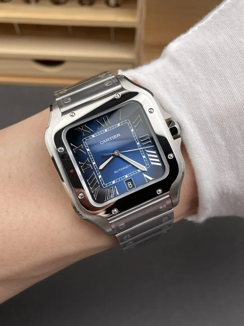 Cartier Santos Blue Dial 39.8mm