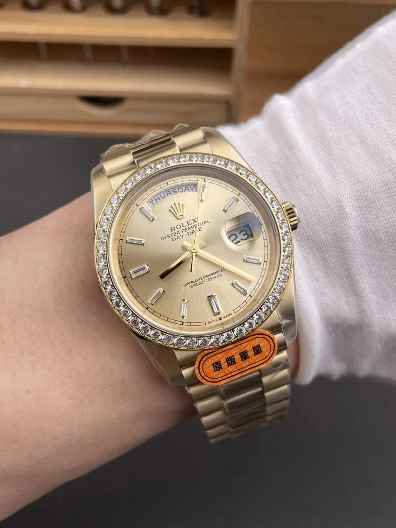 Rolex Day-Date Yellow Baguette Diamond 40mm