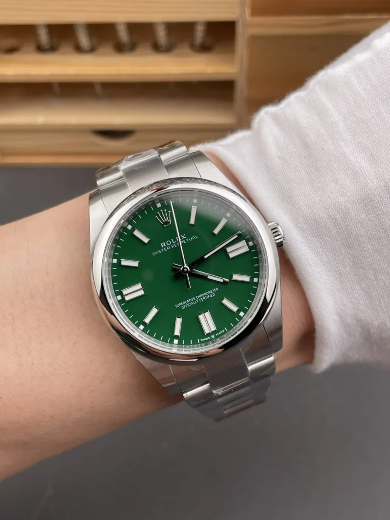 Rolex Oyster Perpetual Green Dial 41mm