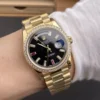 Rolex Day-Date Black Baguette Diamond 36mm