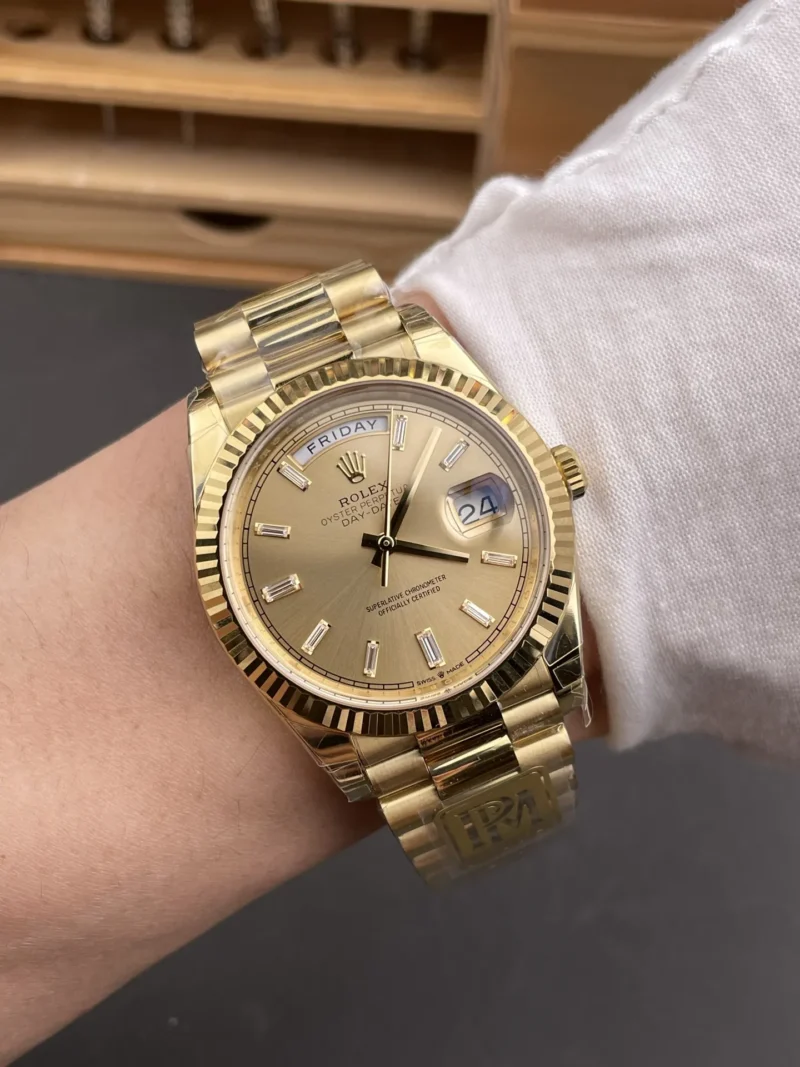 Rolex Day-Date Yellow Baguette Diamond 40mm